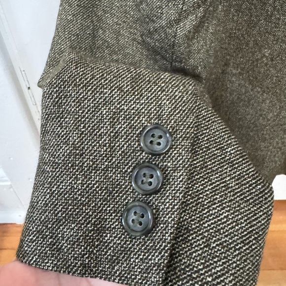 Talbots Gray Blazer with Notched Lapels Dark Academia Preppy Structured Shoulder - Picture 7 of 7